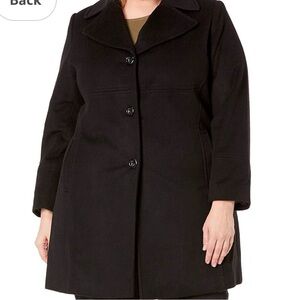 Larry Levine design- Larry Levine Women's Plus-Size Single-Breasted Wool 1x